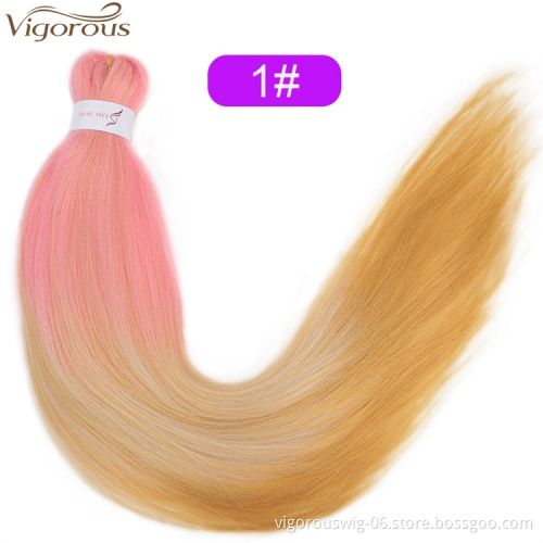 Vigorous Pre-stretched 3 Tone Ombre Easy Braiding Hair EXtensions Synthetic Hair Twist Hair for African Wholesale Price